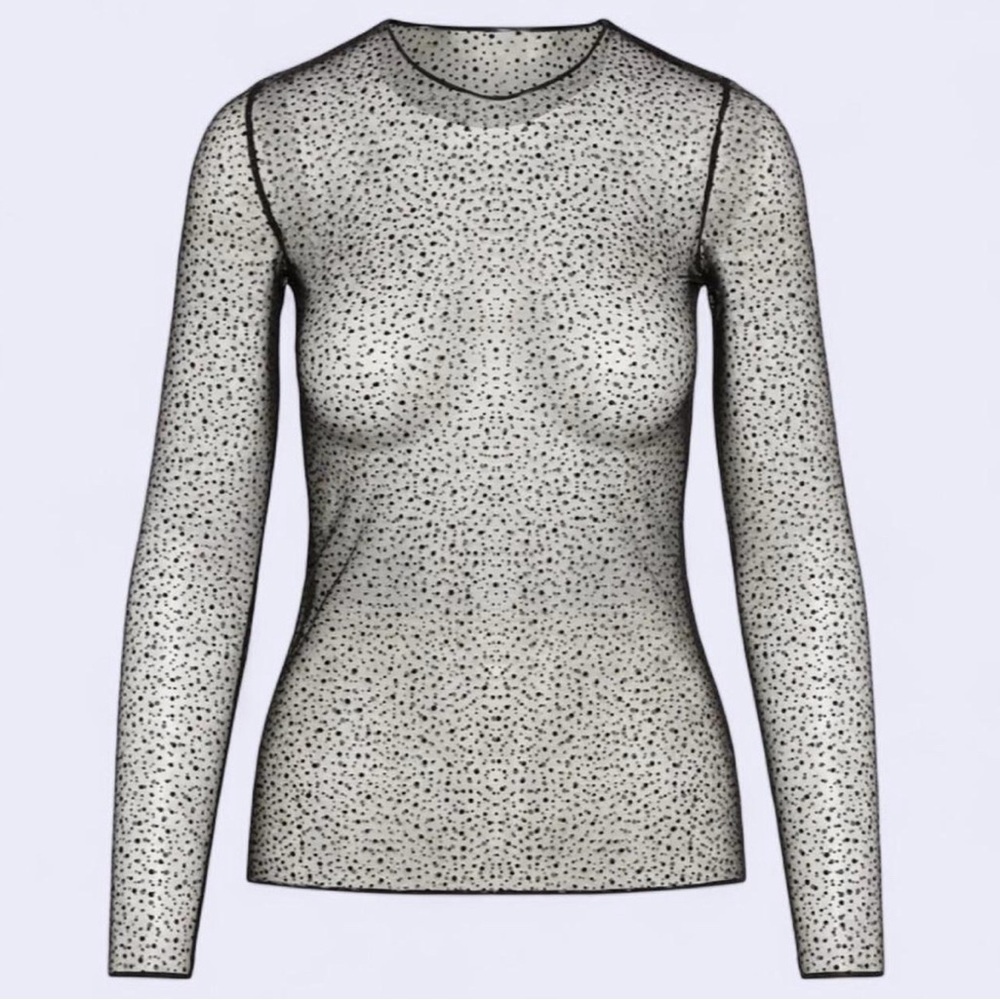 Elegant Black Sheer Women's Commando Top